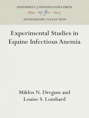 cover image of Experimental Studies in Equine Infectious Anemia